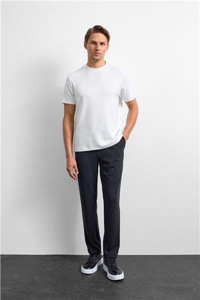 Ekru Regular Fit Basıc Tişört