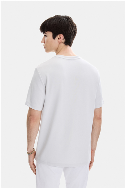 Gri Regular Fit Bisiklet Yaka Tişört