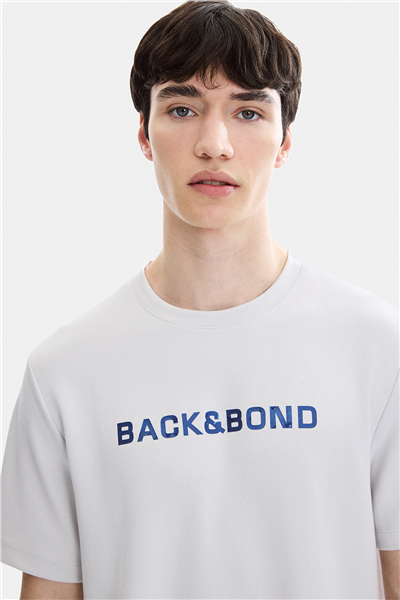 Gri Regular Fit Bisiklet Yaka Tişört