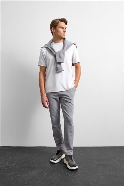Gri Regular Fit Düz Paça Jogger Pantolon