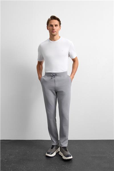 Gri Regular Fit Düz Paça Jogger Pantolon
