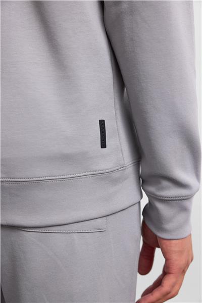 Gri Regular Fit Yarım Fermuarlı Sweatshirt