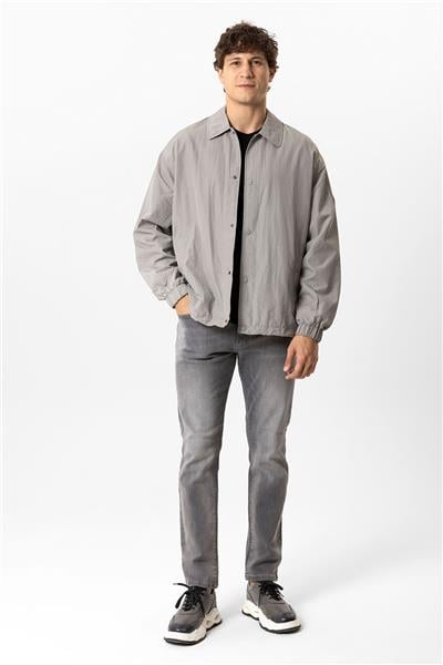 Taş Regular Fit Gömlek Yaka Mont