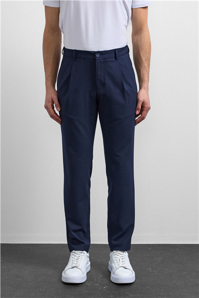 Lacivert Slim Fit Jogger Pantolon