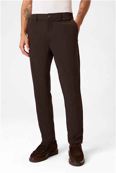 Kahve Comfort Fit Jogger Pantolon