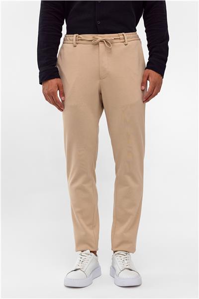 Bej Slim Fit Jogger Pantolon