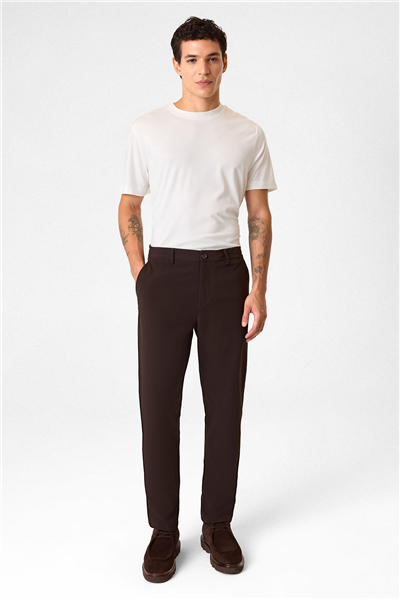 Kahve Comfort Fit Jogger Pantolon