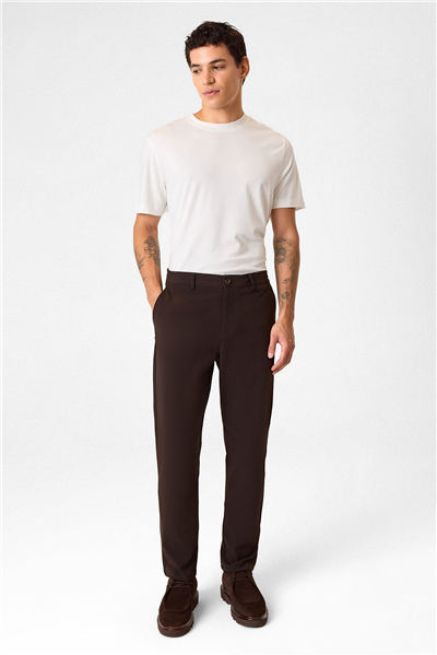 Kahve Comfort Fit Jogger Pantolon