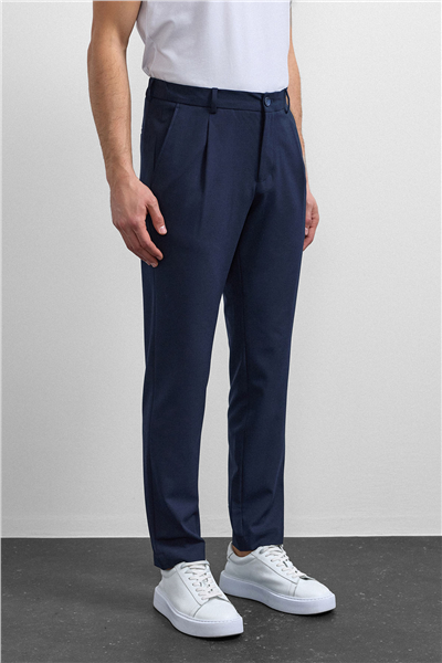 Lacivert Slim Fit Jogger Pantolon