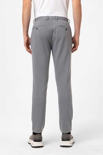 Gri Slim Fit Beli Bağcıklı Jogger Pantolon