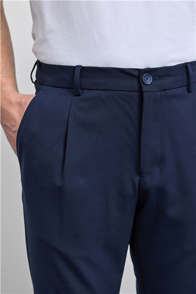 Lacivert Slim Fit Jogger Pantolon