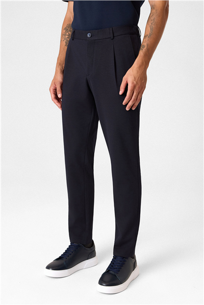 Lacivert Slim Fit Jogger Pantolon