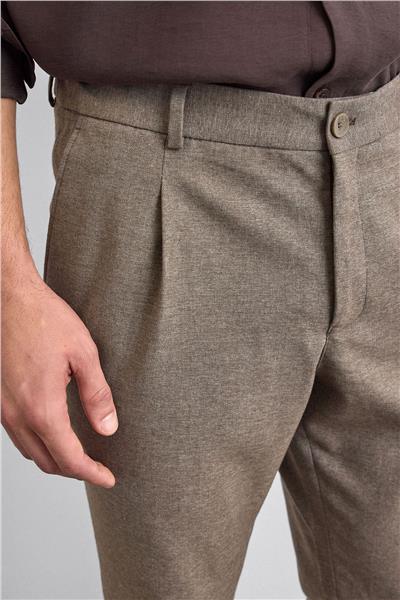 Beli Lastikli Açık Kahve Cepli Jogger Pantolon