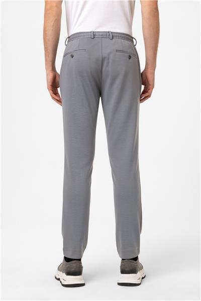 Gri Slim Fit Beli Bağcıklı Jogger Pantolon