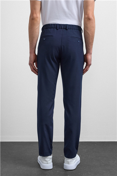 Lacivert Slim Fit Jogger Pantolon