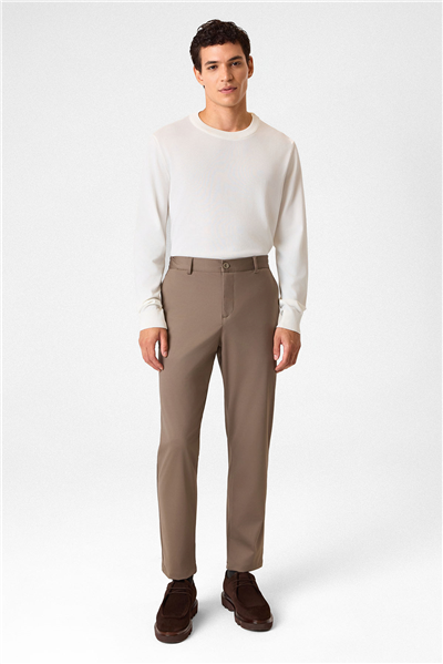 Kahve Comfort Fit Jogger Pantolon