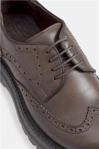 %100 Deri Termo Tabanlı Kahverengi Erkek Günlük Casual Ayakkabı