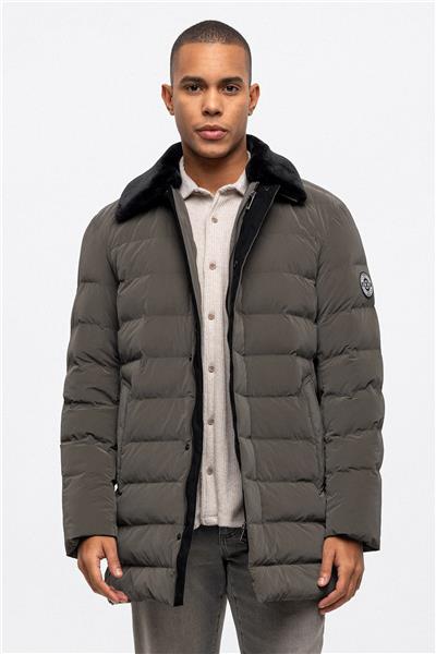 Haki Regular Fit Su Geçirmez Termostatik Şişme Mont