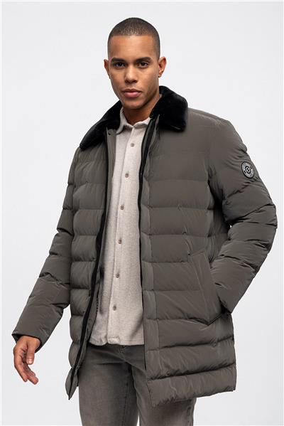 Haki Regular Fit Su Geçirmez Termostatik Şişme Mont