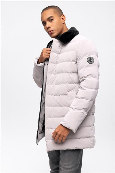 Beyaz Regular Fit Su Geçirmez Termostatik Şişme Mont