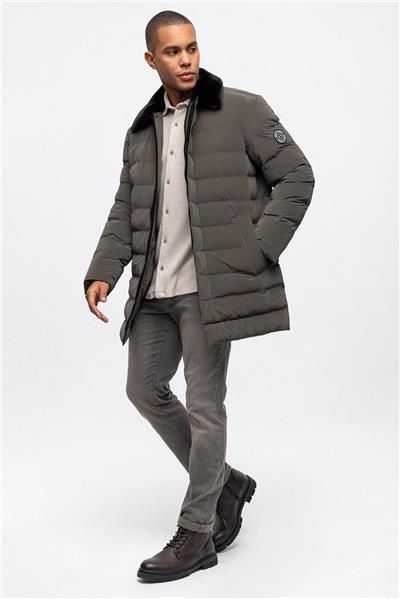 Haki Regular Fit Su Geçirmez Termostatik Şişme Mont