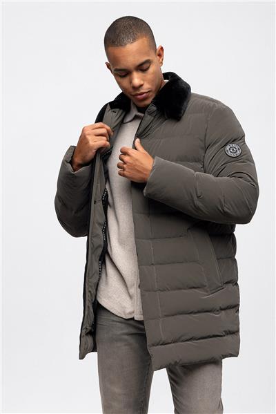 Haki Regular Fit Su Geçirmez Termostatik Şişme Mont