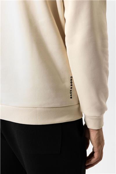 Bej Regular Fit Pamuklu Kapüşonlu Sweatshirt