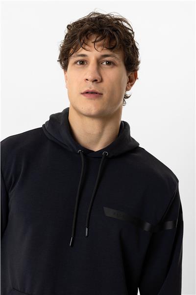 Antrasit Regular Fit Kapüşonlu Kanguru Cepli Sweatshirt