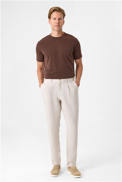 Natural Keten Pantolon