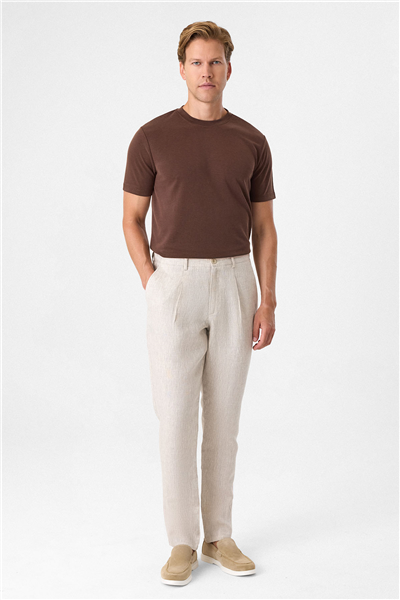 Natural Keten Pantolon