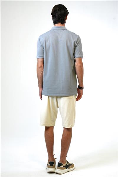 Koyu Gri Relaxed Fit %100 Pamuk Polo Yaka Tişört
