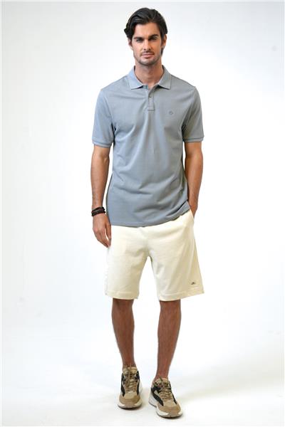 Koyu Gri Relaxed Fit %100 Pamuk Polo Yaka Tişört