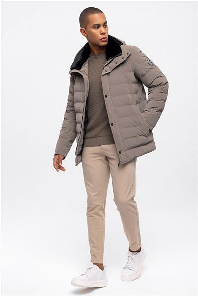 Vizon Regular Fit Su Geçirmez Termostatik Şişme Kapüşonlu Mont