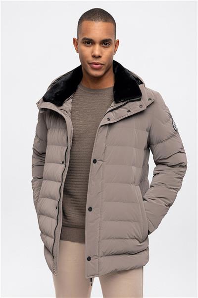 Vizon Regular Fit Su Geçirmez Termostatik Şişme Kapüşonlu Mont