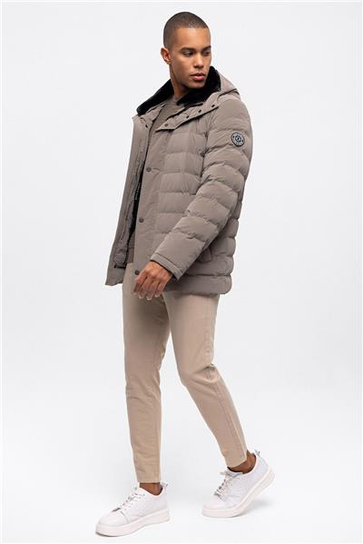 Vizon Regular Fit Su Geçirmez Termostatik Şişme Kapüşonlu Mont