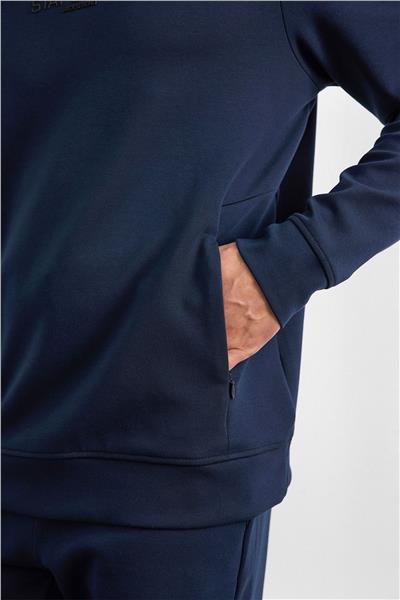 Lacivert Bisiklet Yaka Gizli Fermuarlı Sweatshirt