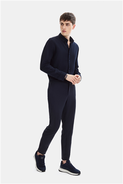 Lacivert Comfort Fit Jogger Pantolon