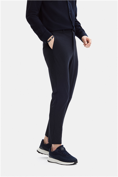 Lacivert Comfort Fit Jogger Pantolon