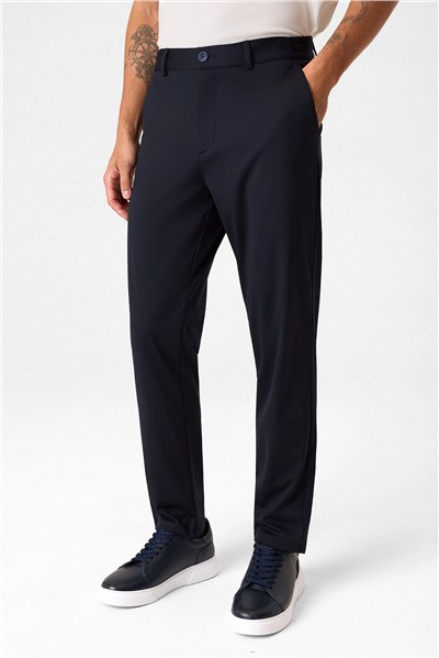 Lacivert Comfort Fit Jogger Pantolon