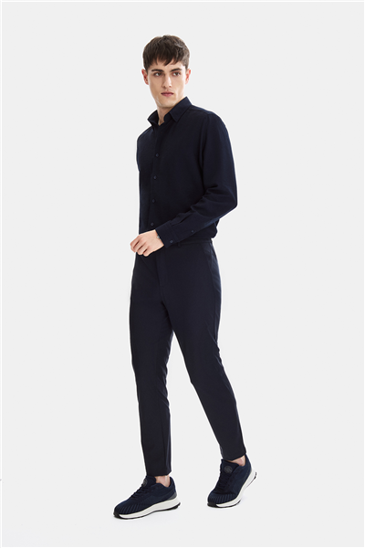 Lacivert Comfort Fit Jogger Pantolon