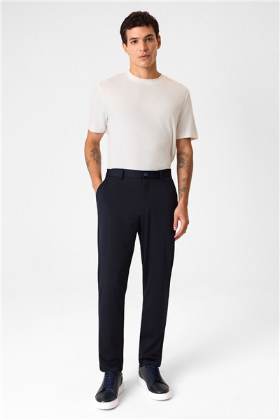 Lacivert Comfort Fit Jogger Pantolon