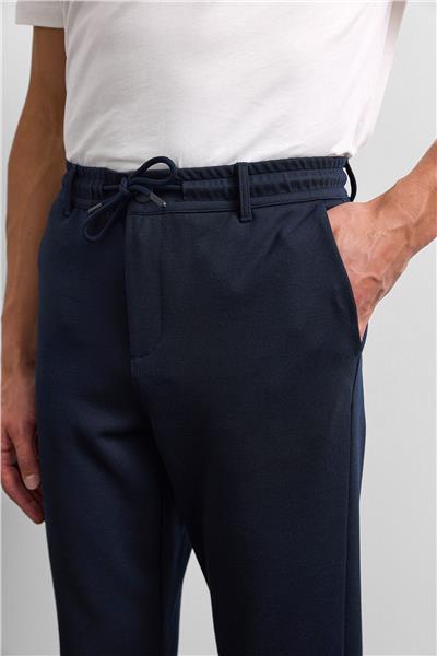 Lacivert Diagonel Jogger Örme Pantolon