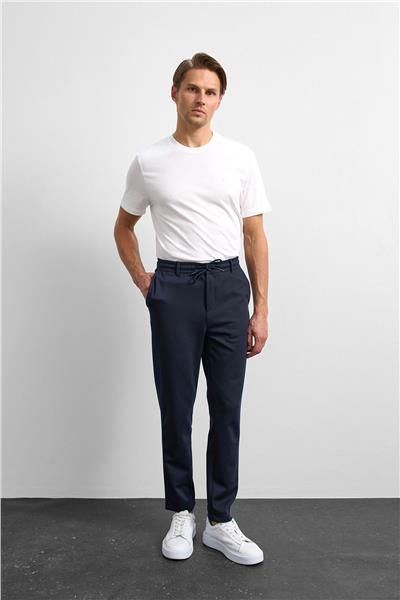 Lacivert Diagonel Jogger Örme Pantolon