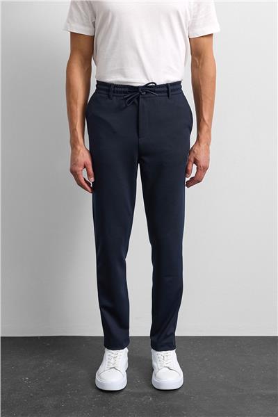 Lacivert Diagonel Jogger Örme Pantolon