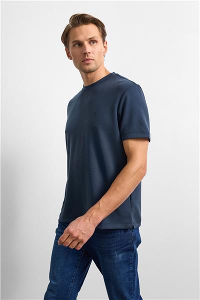 Lacivert Regular Fit Basıc Tişört
