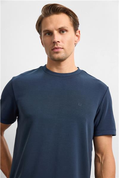 Lacivert Regular Fit Basıc Tişört