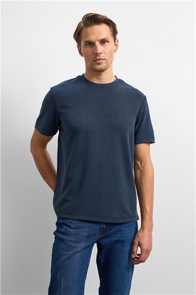 Lacivert Regular Fit Basıc Tişört