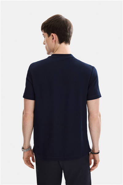 Lacivert Regular Fit Bisiklet Yaka Basic Tişört