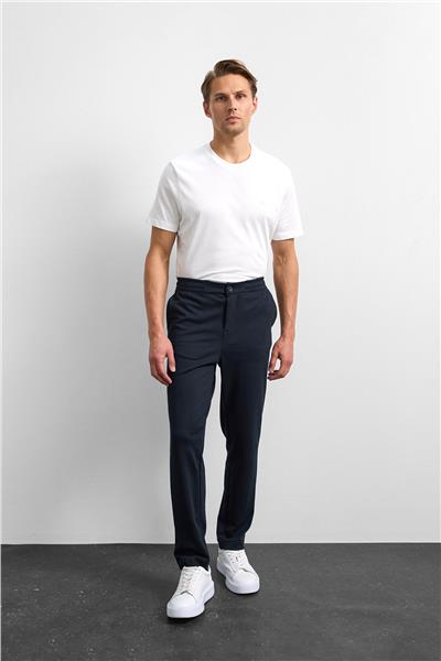 Lacivert Regular Fit Örme Pike Jogger Pantolon