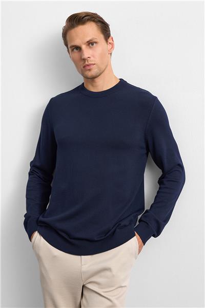 Lacivert Regular Fit Triko Kazak